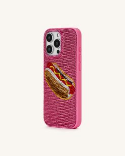 Alternative view of Hot Dog Phone Case - Multicolor Pink