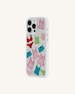 Alternative view of Lingerie Pattern Artificial Crystal Phone Case – Multicolor