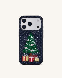 Alternative view of Christmas Tree Bling Phone Case - Black