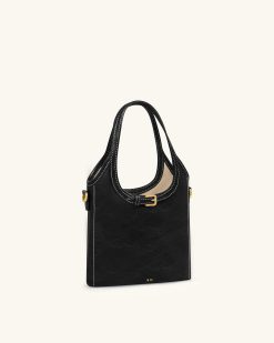 Alternative view of Brooke Mini Belted Embellished Top Handle Bag - Black