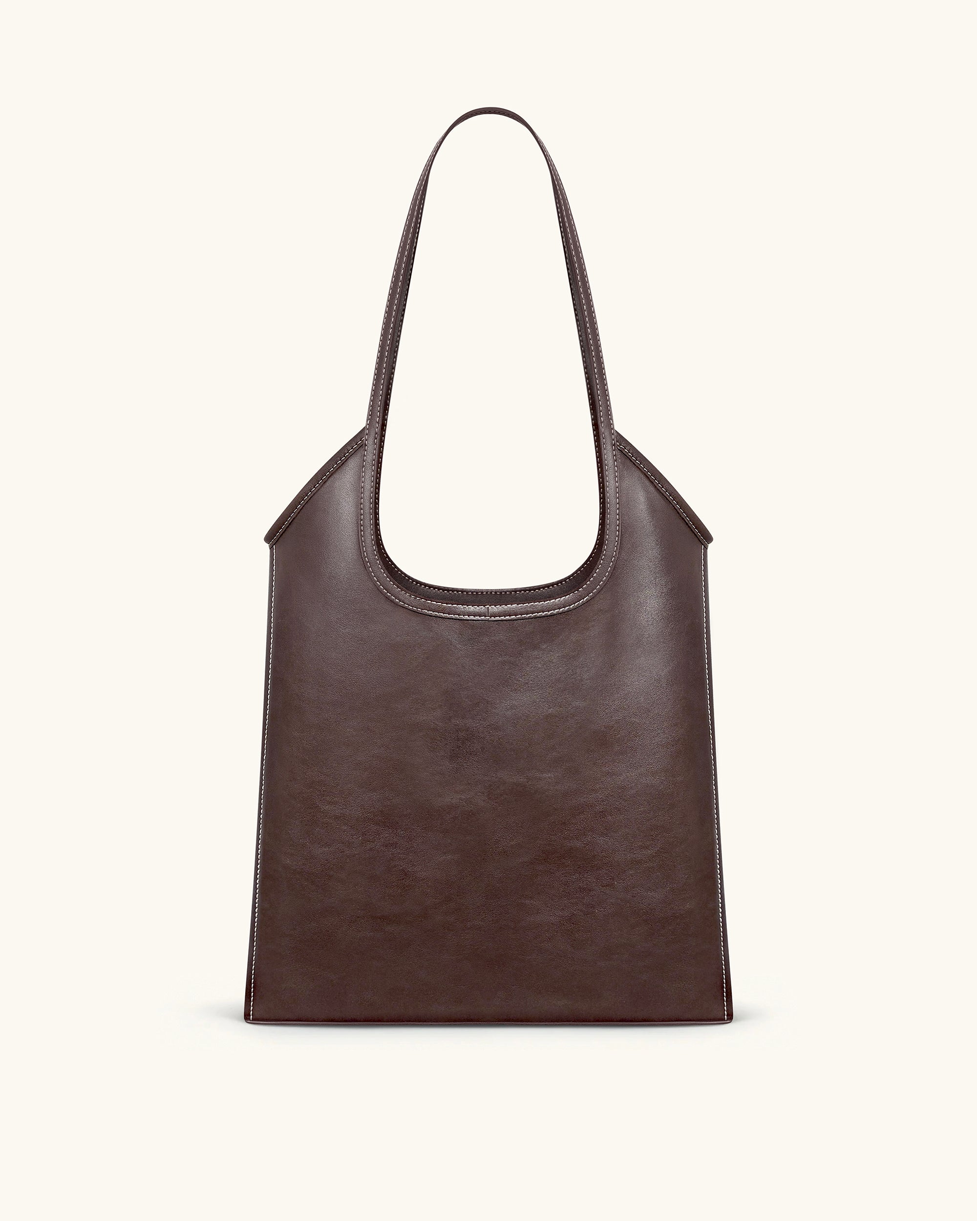 Brooke Belted Embellished Shoulder Tote Bag - Dark Brown - Image 3