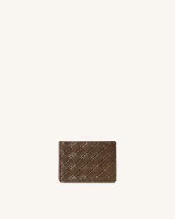 Alternative view of Woven Texture Card Holder - Cocoa Brown