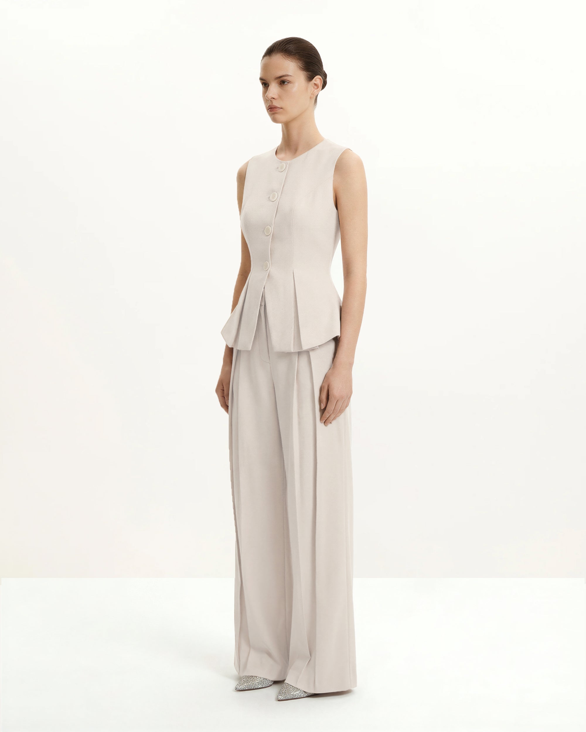 Structured Seam Round - Beige - Image 2