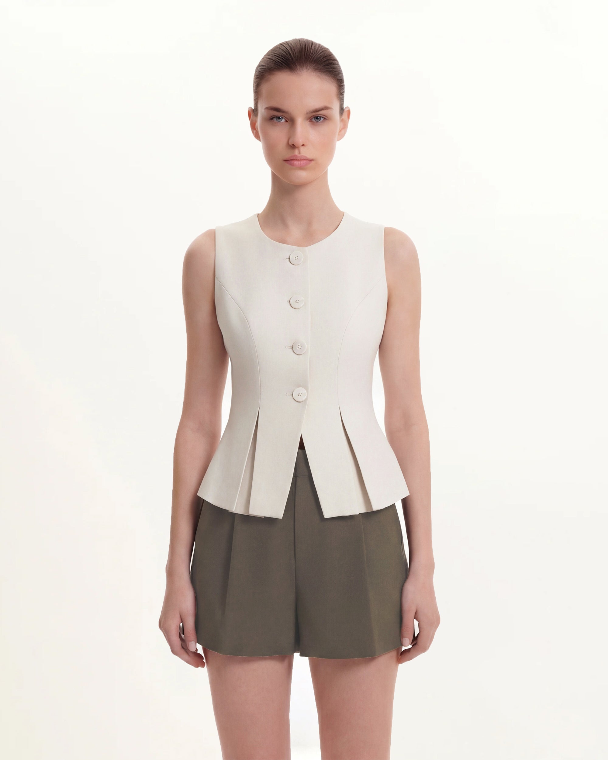 Structured Seam Round - Beige - Image 4