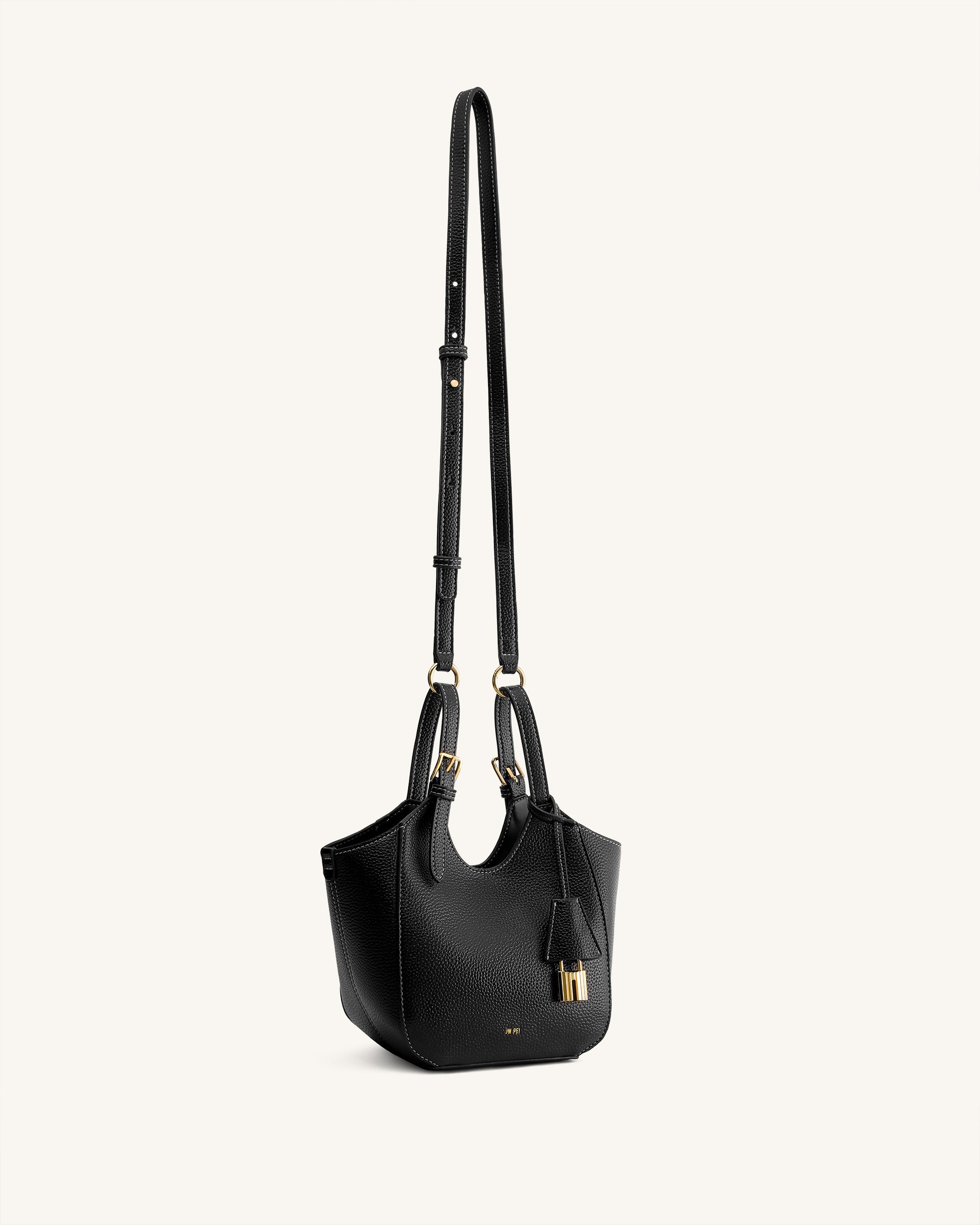 Ines Padlock Tote Bag - Black - Image 2
