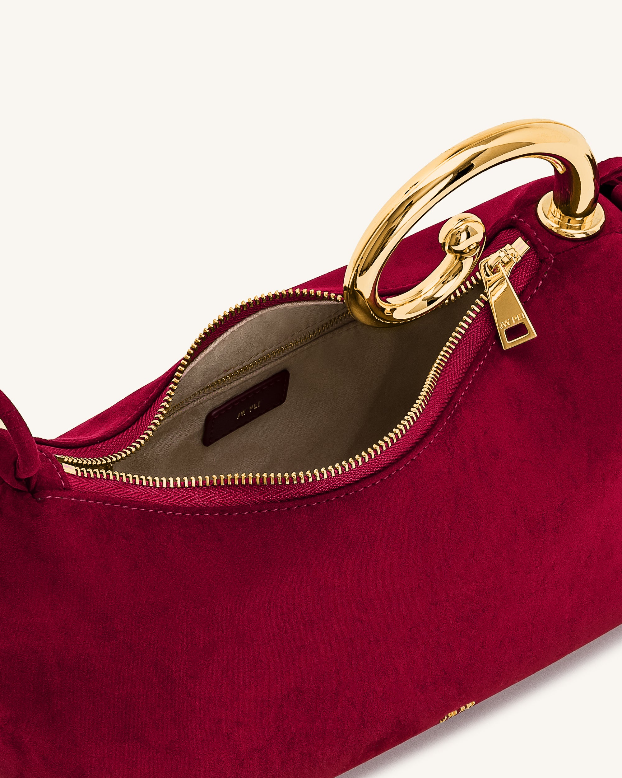 Nell Fringe Hardware Top Handle Bag - Burgundy - Image 5