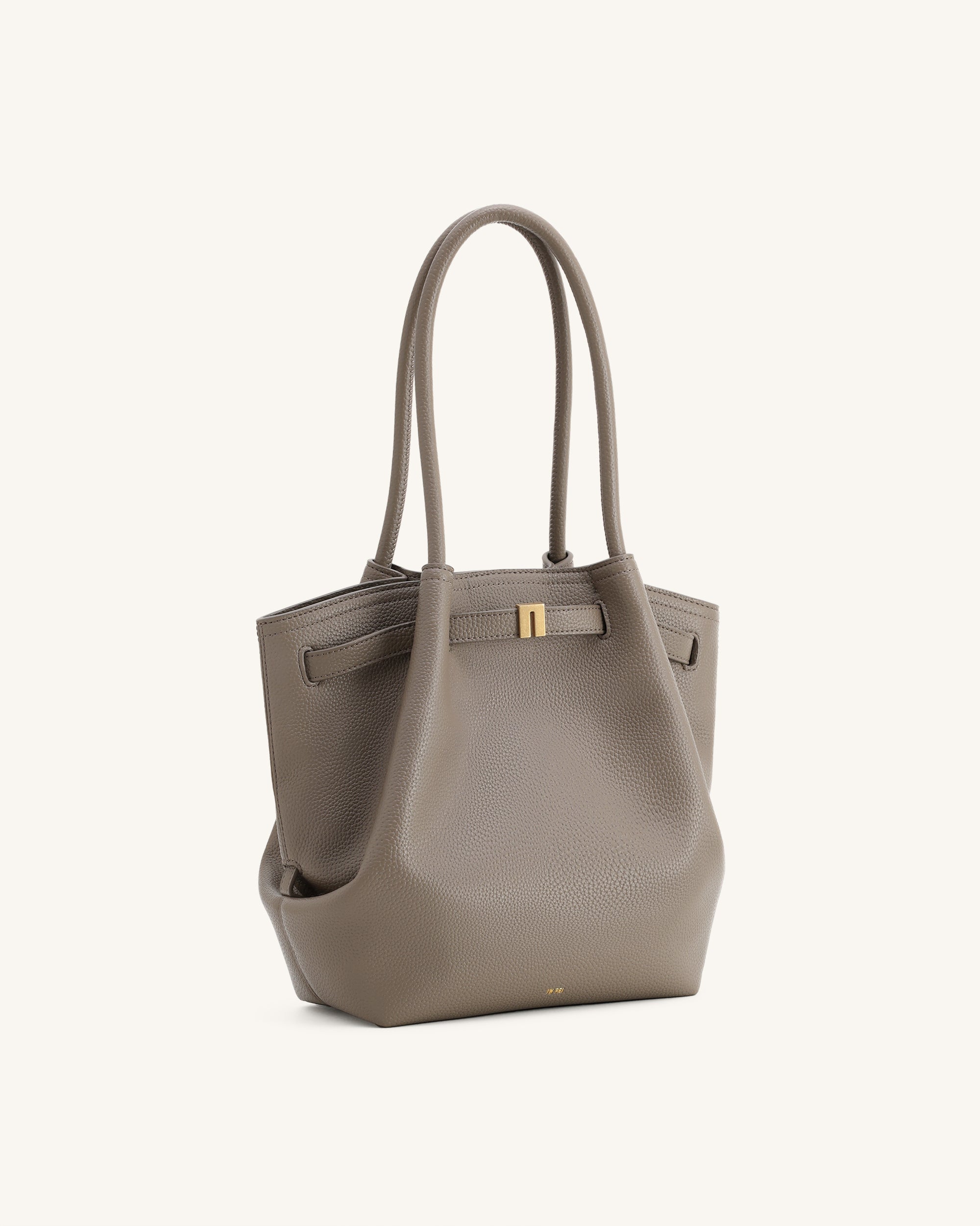 Hana Column Tote Bag - Taupe - Image 3