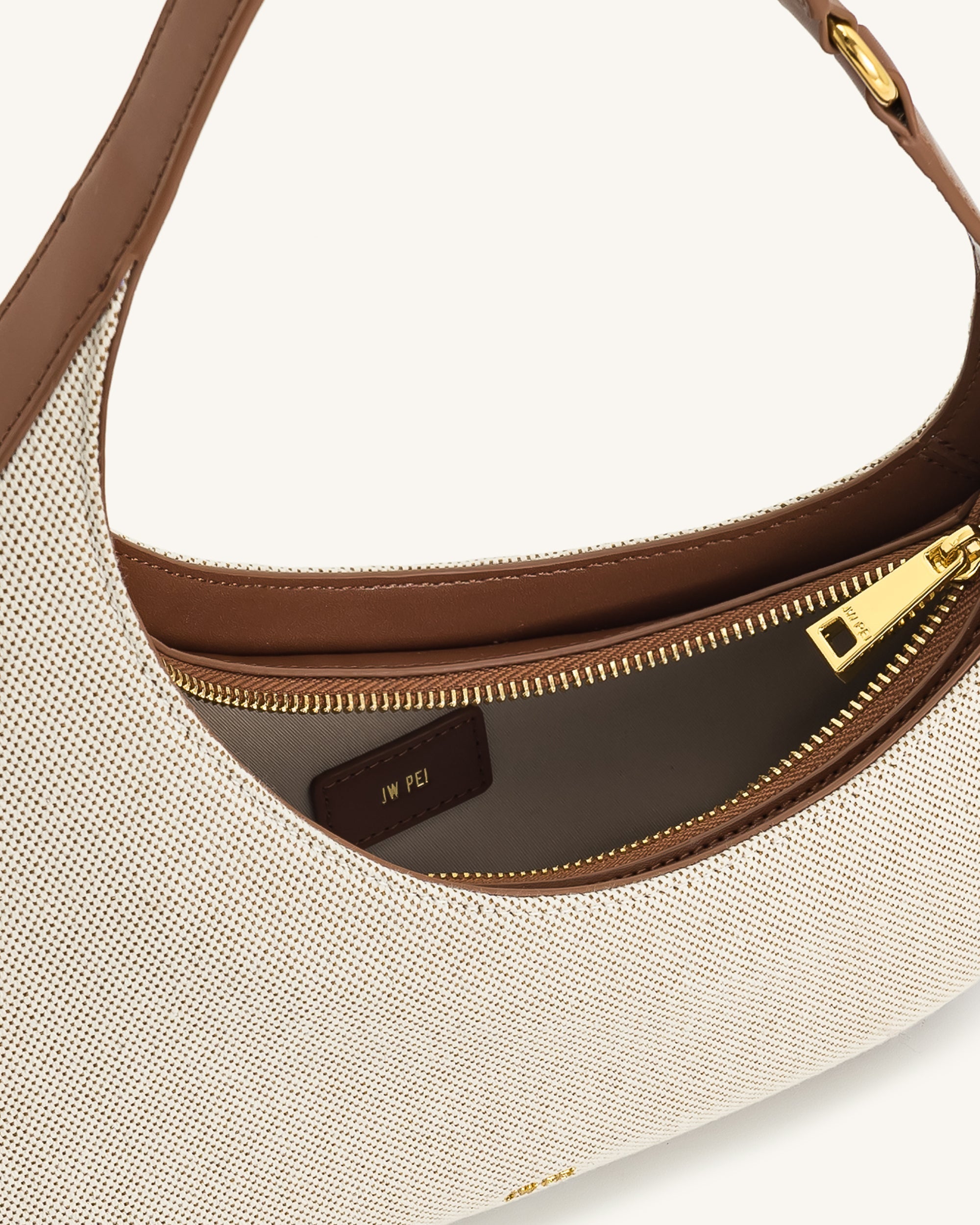 Harlee Shoulder Bag - Brown Canvas - Image 5