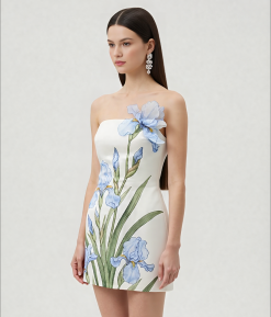 Alternative view of Floral Printed Mini Dress - White