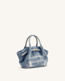 Alternative view of Hana Mini Denim Tote Bag - Blue