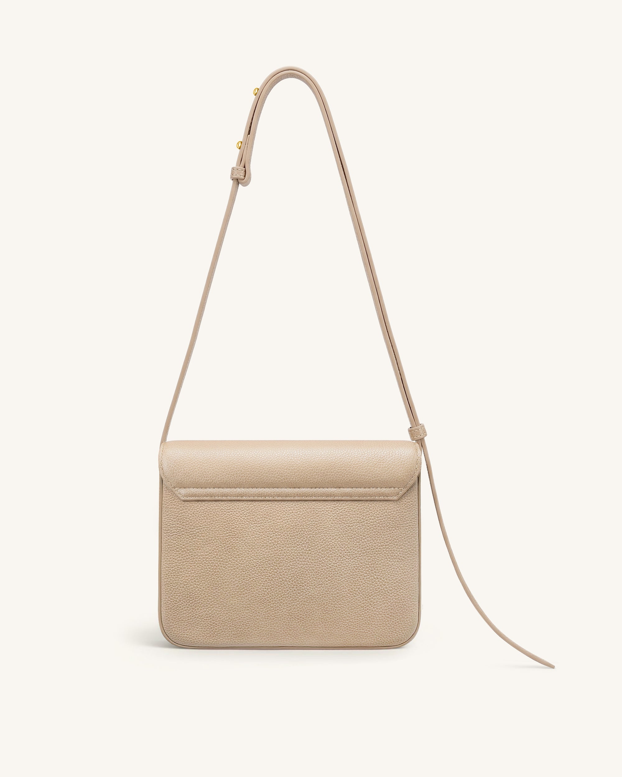 Evania Lock Pebbled Shoulder Bag - Khaki - Image 3