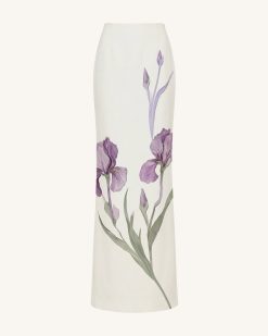 Alternative view of Iris Motif Maxi Skirt - White