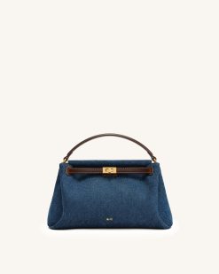 Carmen Top Handle Bag - Blue Denim