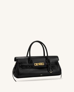 Alternative view of Yara Small Top Handle Shoulder Bag - Black