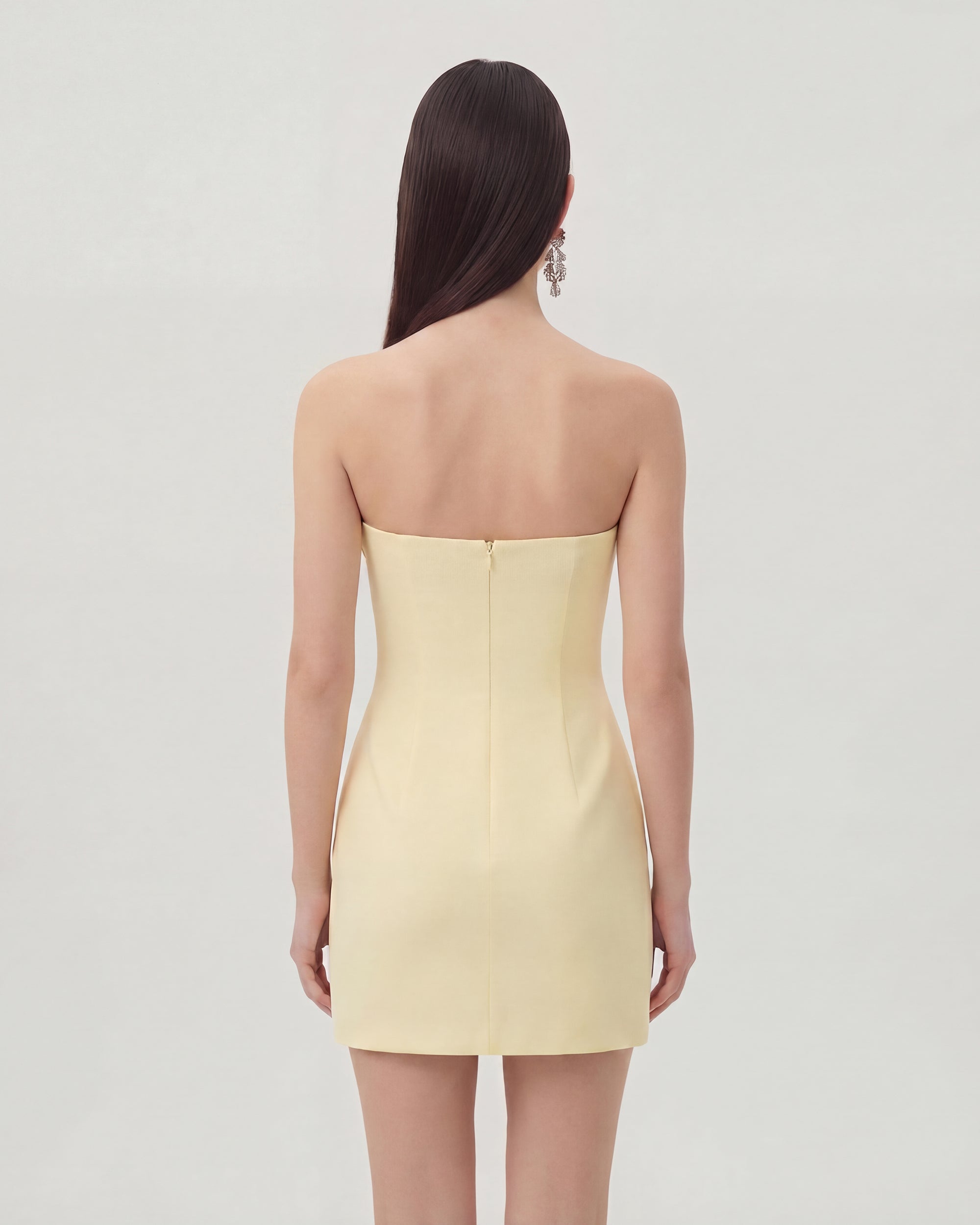 Floral Printed Mini Dress - Yellow - Image 2