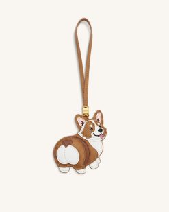 Corgi Bag Charm - Tan Multi