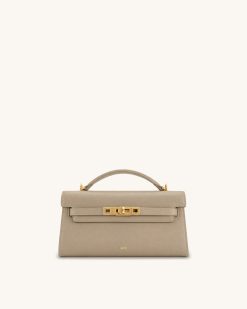 Noor Top Handle Bag - Taupe Brown