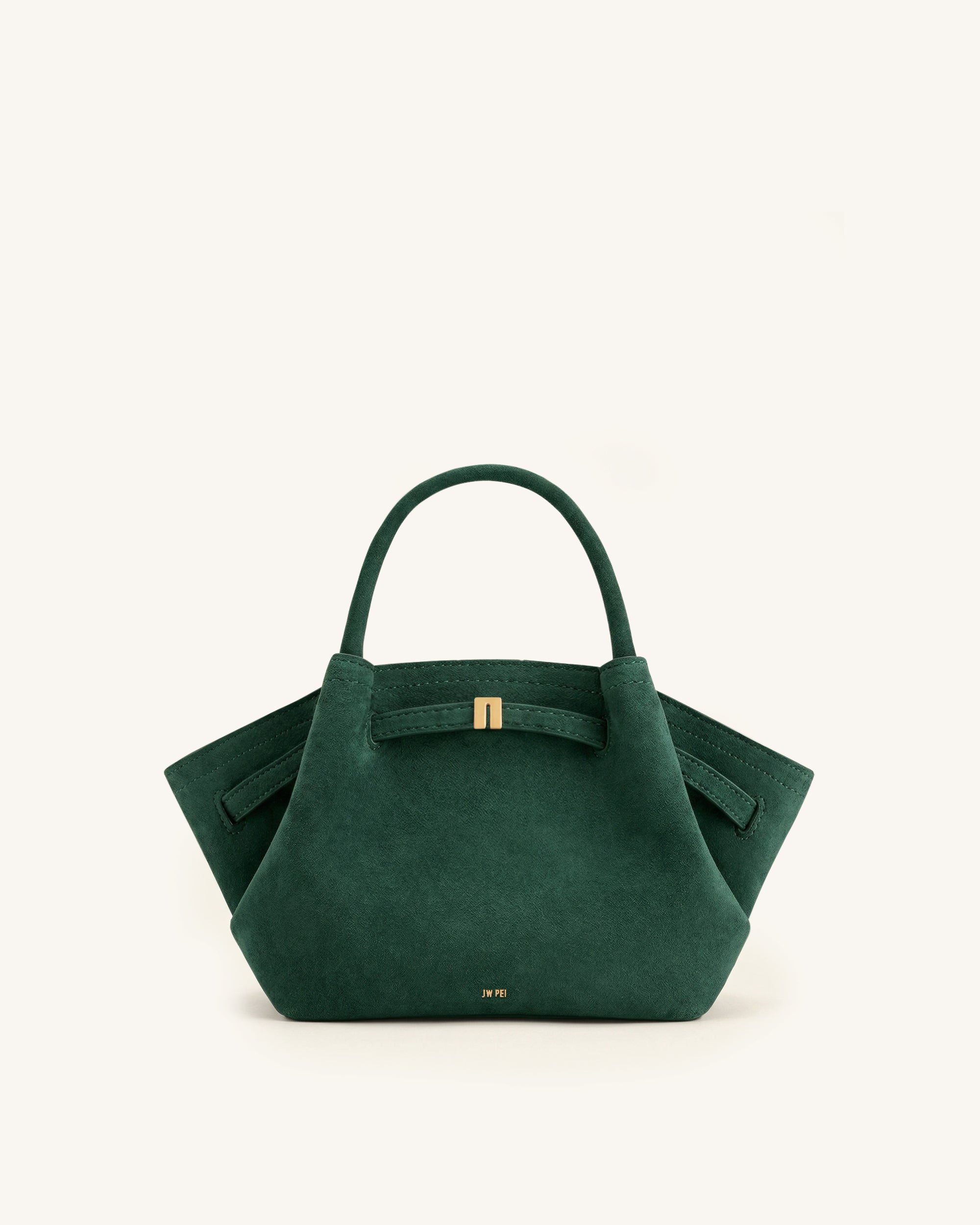 Hana Mini Faux Suede Tote Bag - Forest Green