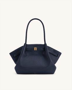Hana Medium Tote Bag - Navy Blue