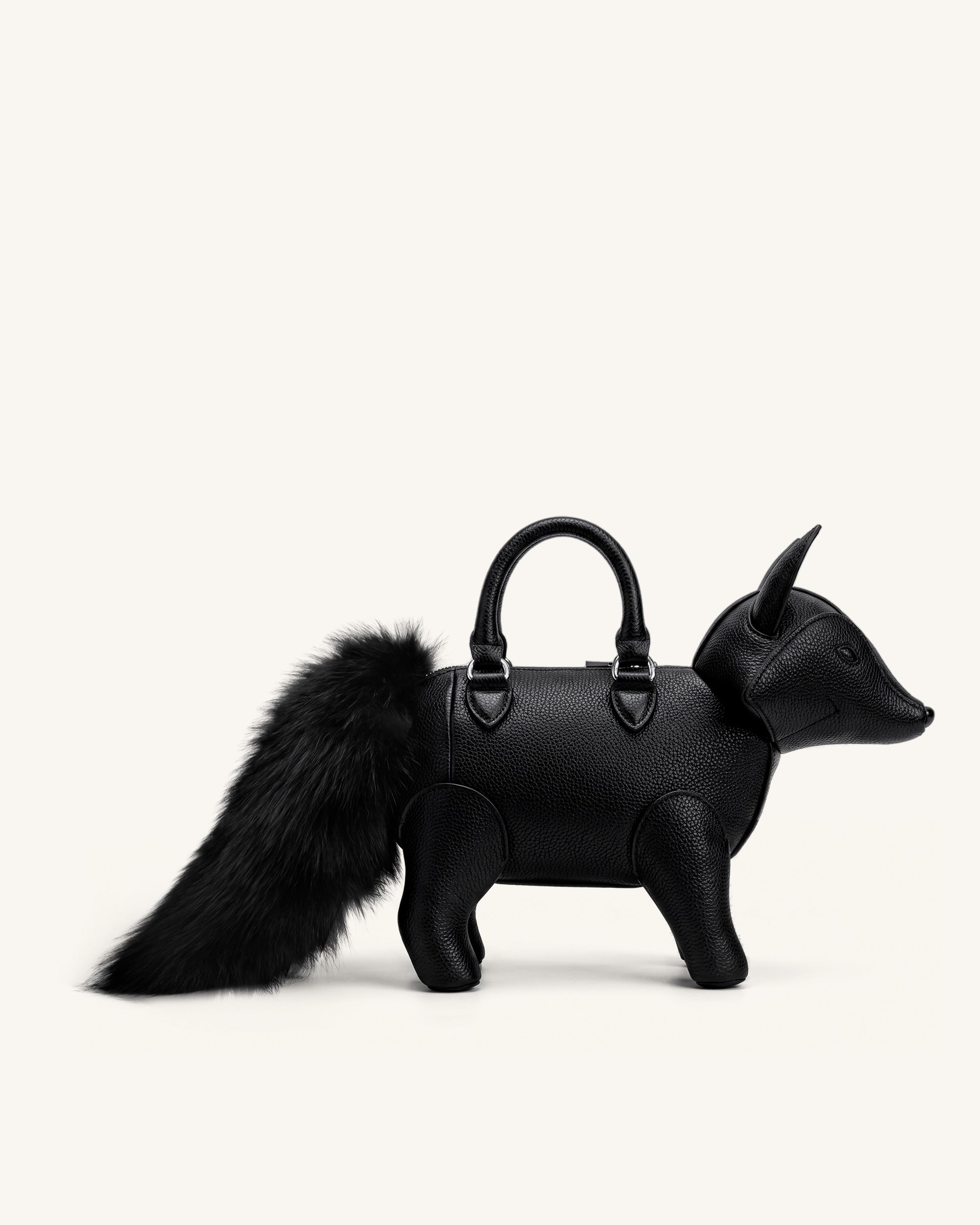 Kai Fox Shaped Top Handle Bag - Black - Image 3