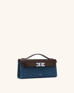 Alternative view of Bria Structured Top Handle Bag - BLue Denim