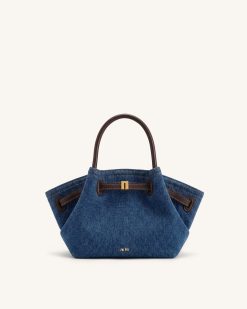 Hana Mini Tote Bag - Blue Denim