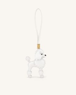 Poodle Bag Charm - White