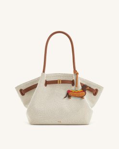 Alternative view of Hot Dog Dachshund Bag Charm - Brown Multi