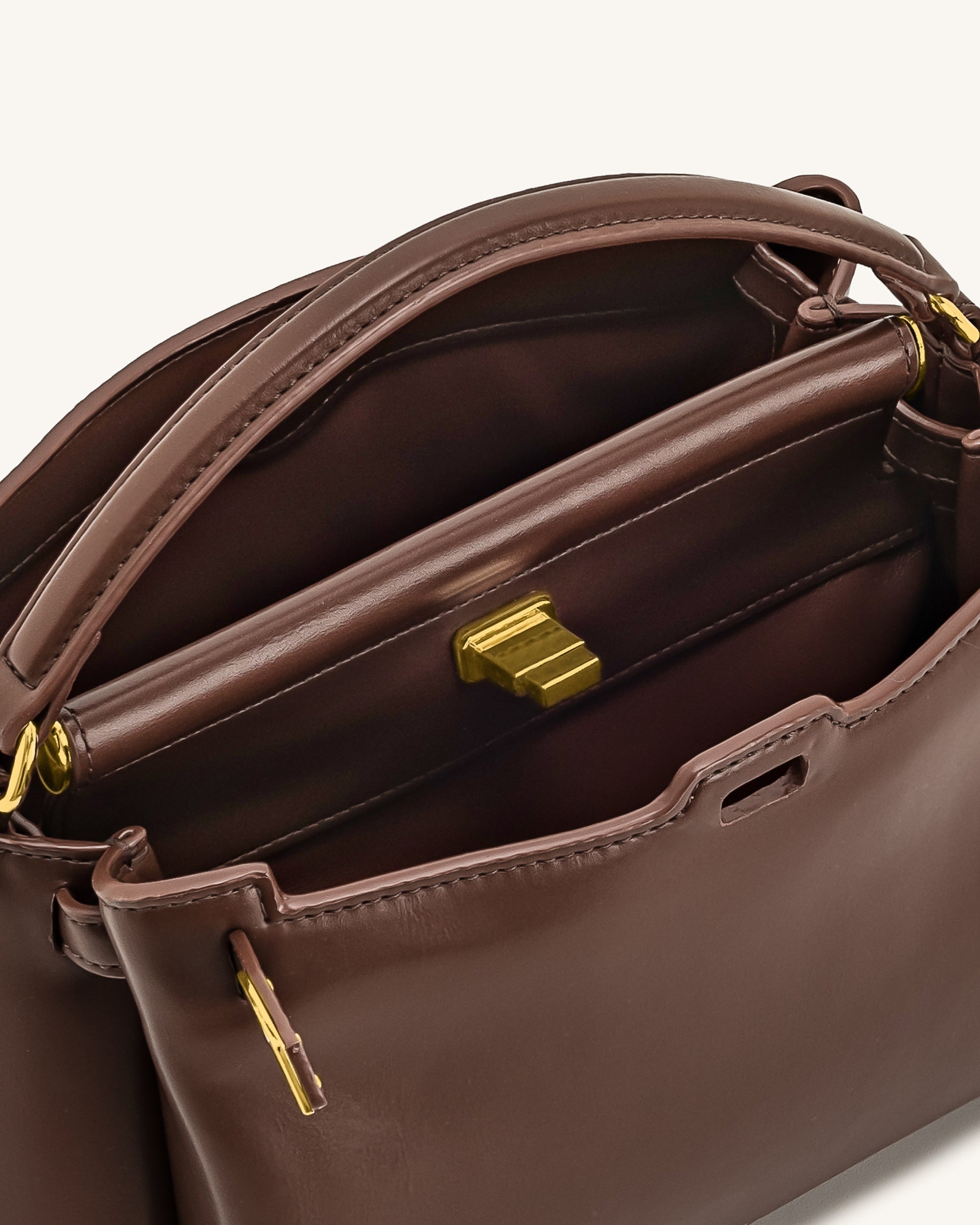 Carmen Top Handle Bag - Reddish Brown - Image 5