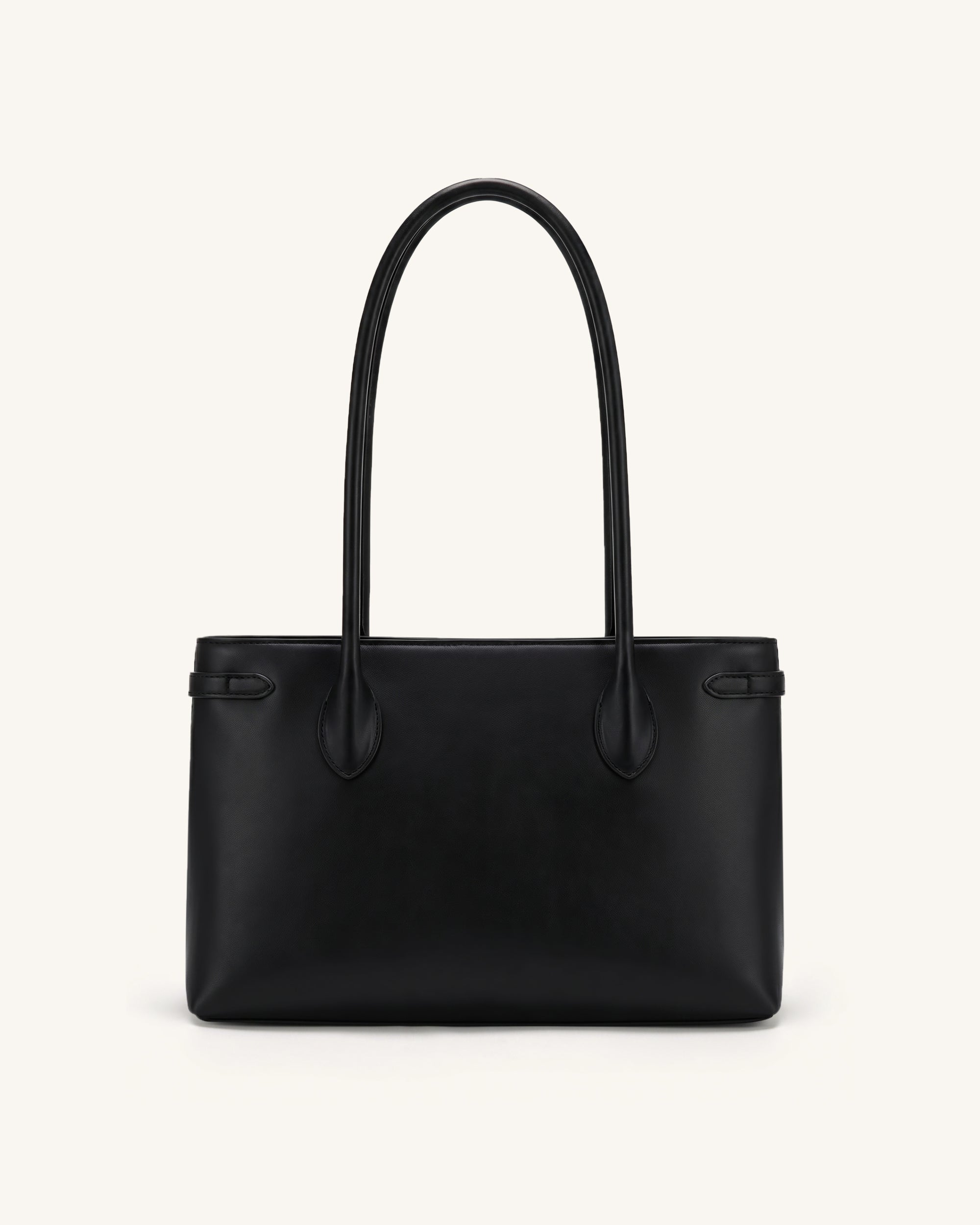 Camille Buckle Strap Tote Bag - Black - Image 3