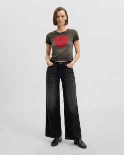 The Shrunken Faded Love T-shirt - Washed Black