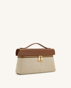 Alternative view of Thea Top Handle Bag - Brown Canvas