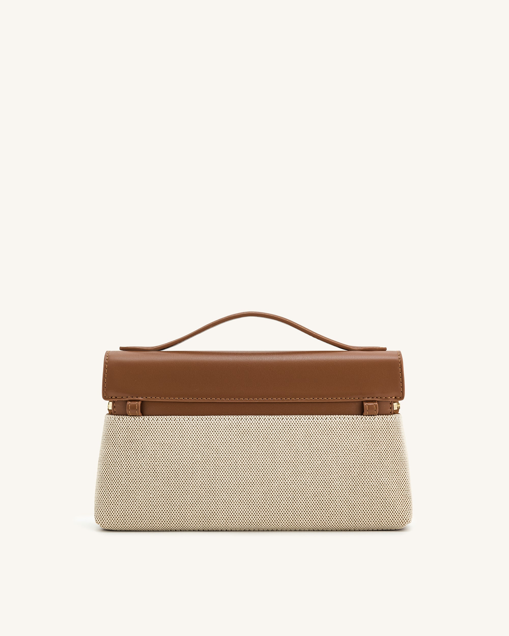 Thea Top Handle Bag - Brown Canvas - Image 3