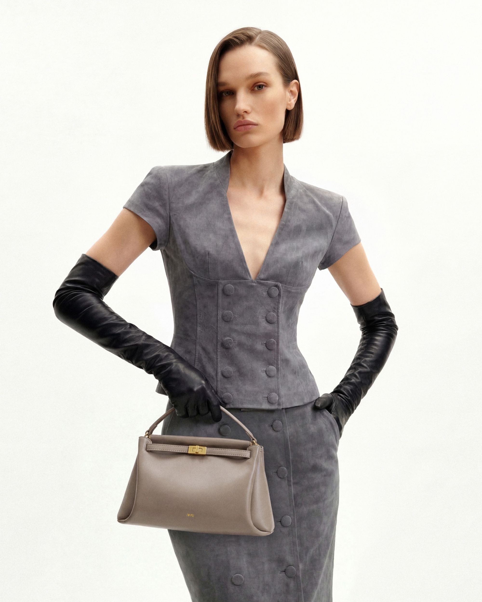 Carmen Top Handle Bag - Apricot - Image 3