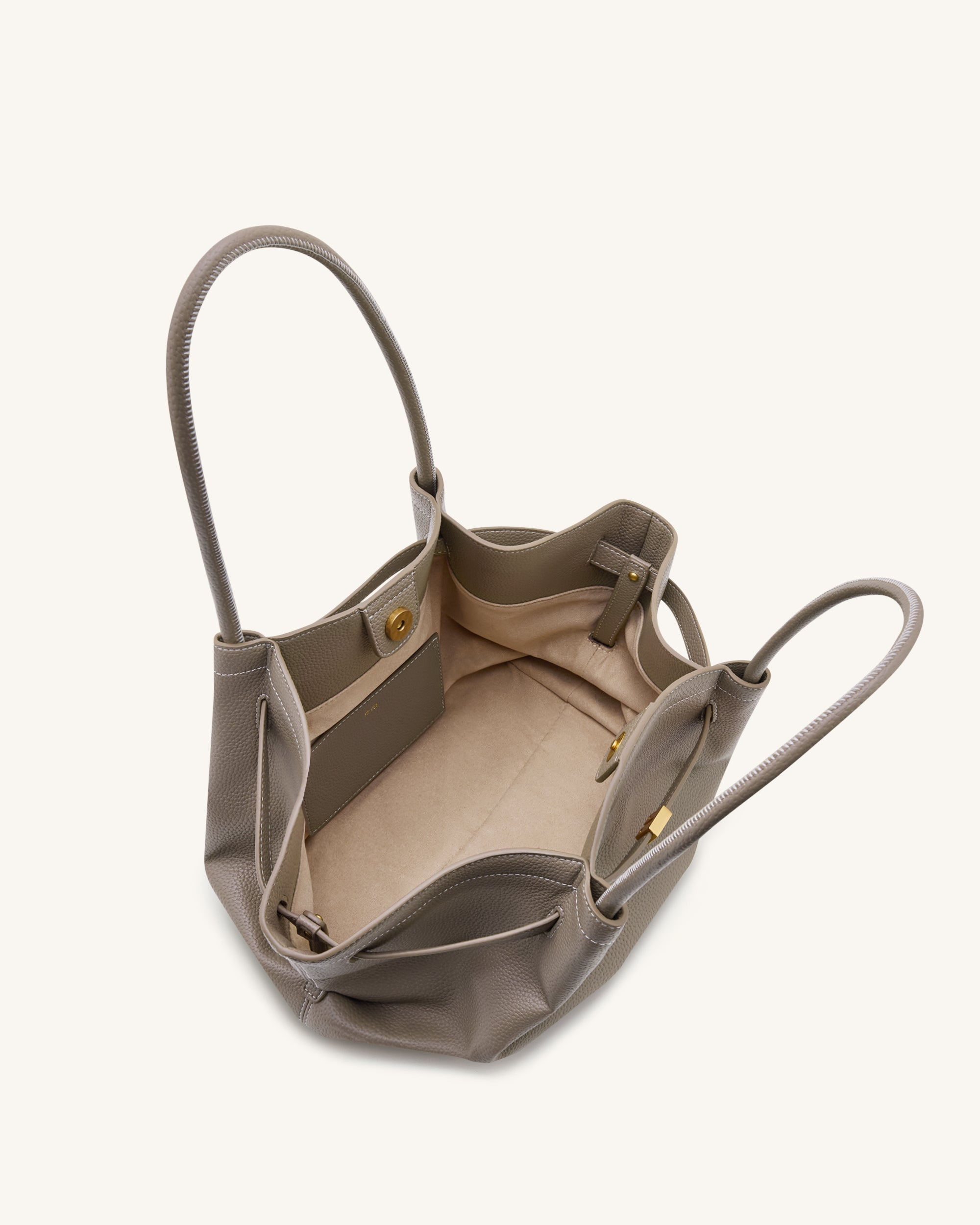 Hana Medium Tote Bag - Taupe - Image 5