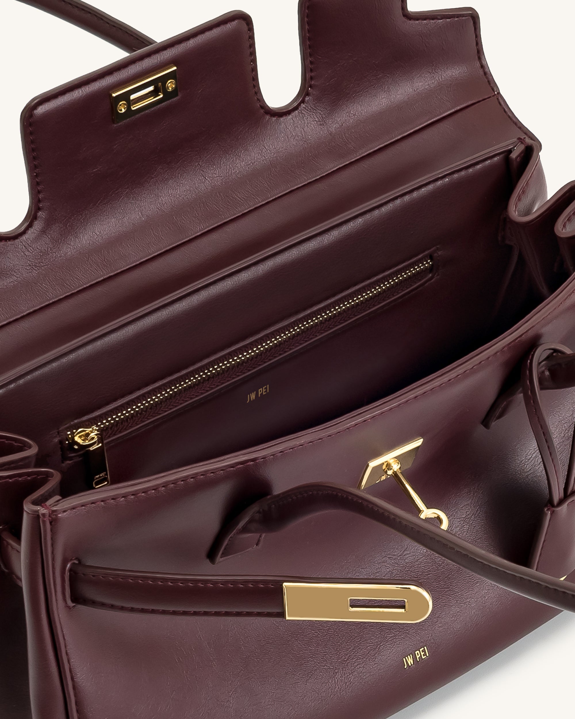 Yara Shoulder Bag - Deep Burgundy - Image 5