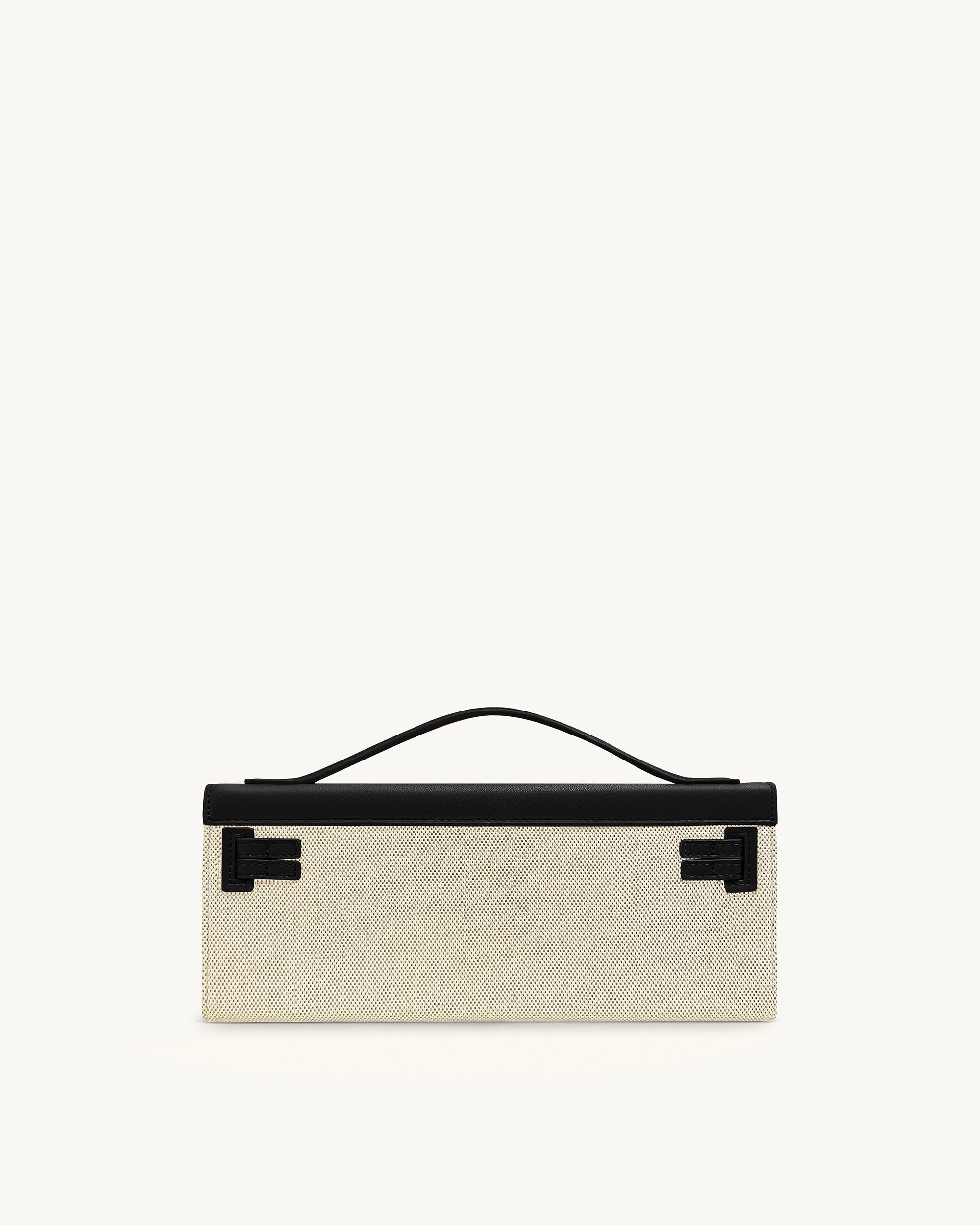 Bria Structured Top Handle Bag - Black Canvas - Image 4