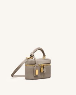 Alternative view of Cleo Box Shape Top Handle Bag - Taupe