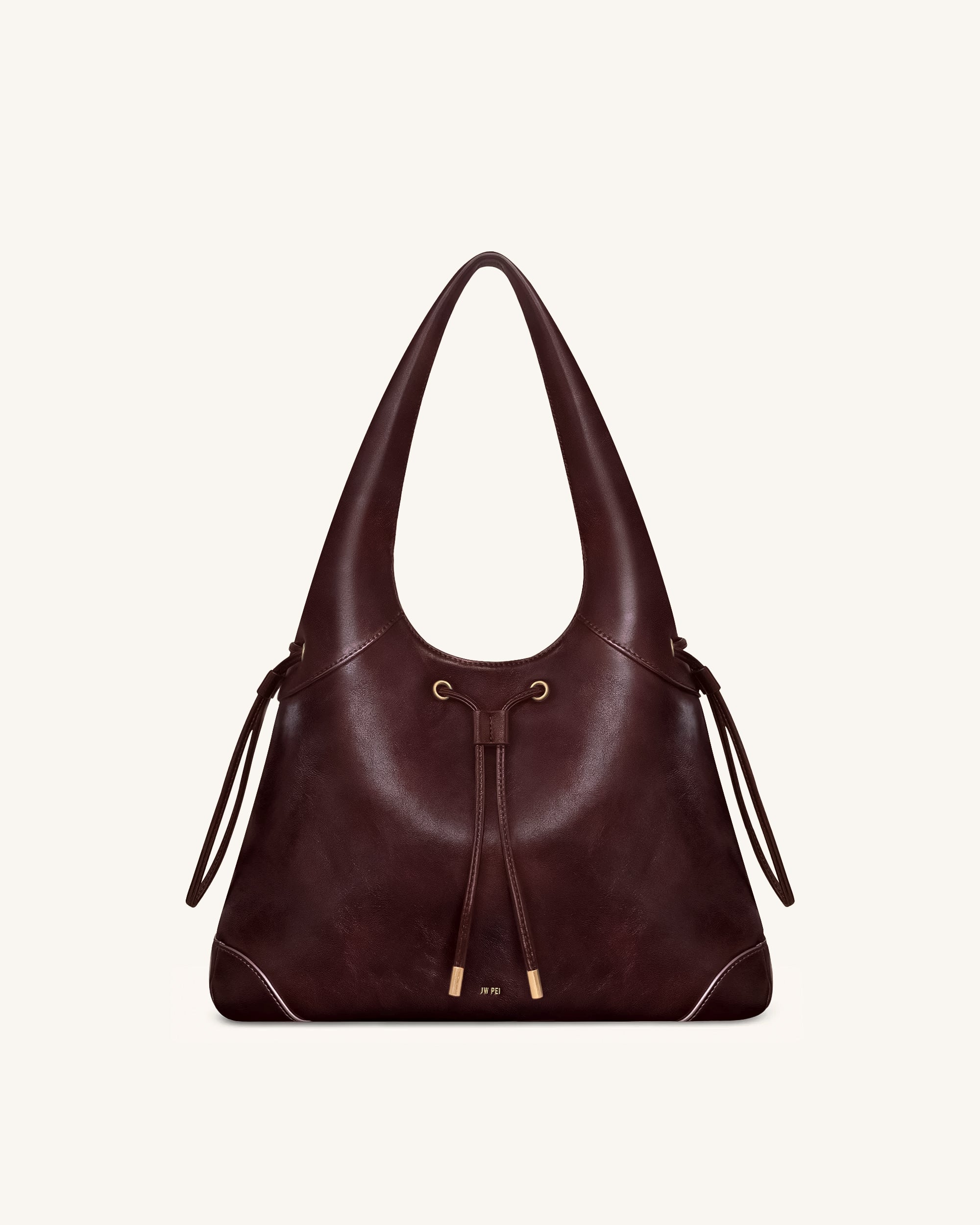 Celandra Drawstring Hobo Bag - Deep Burgundy