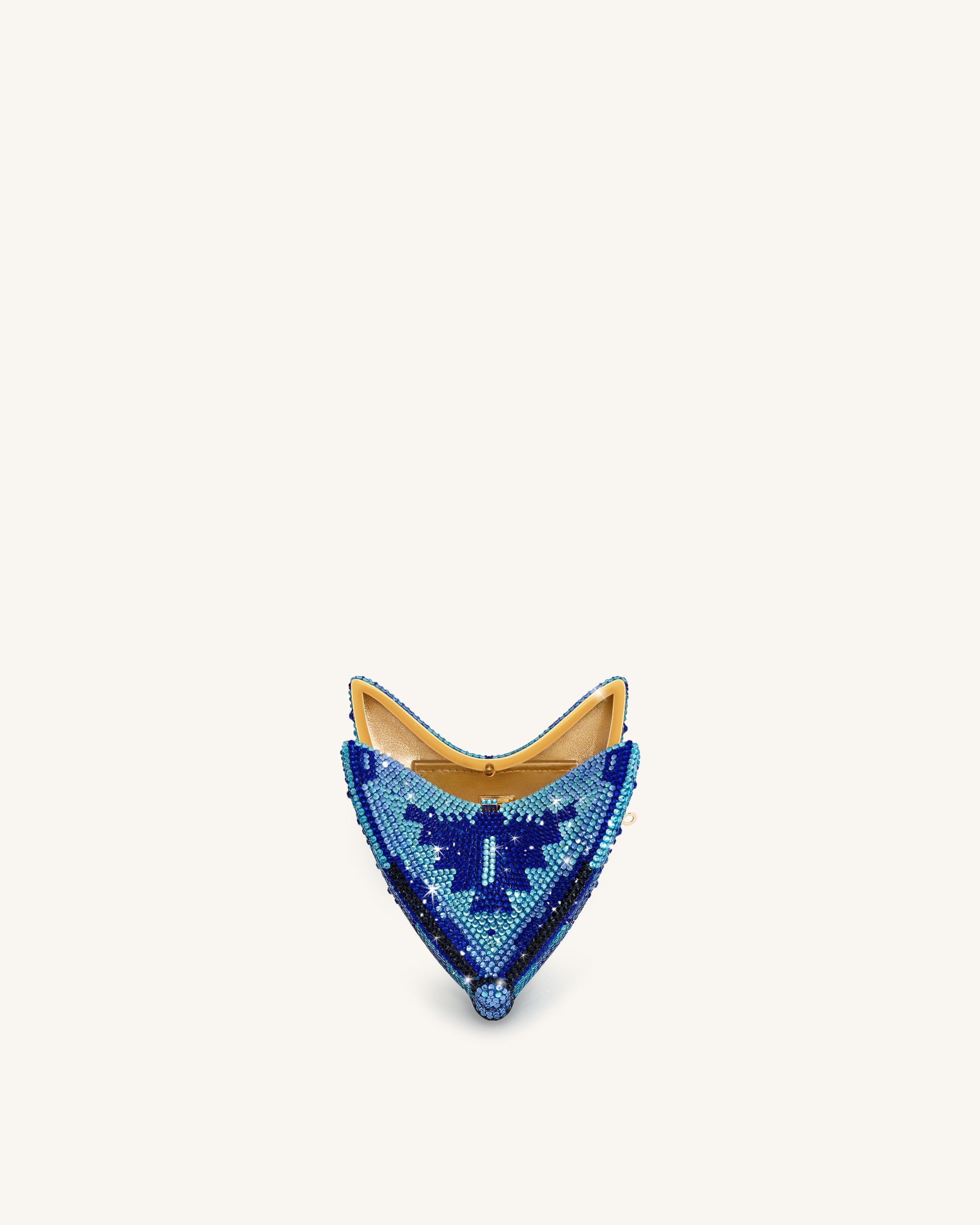 Paisley Crystal Butterfly Clutch - Blue - Image 4