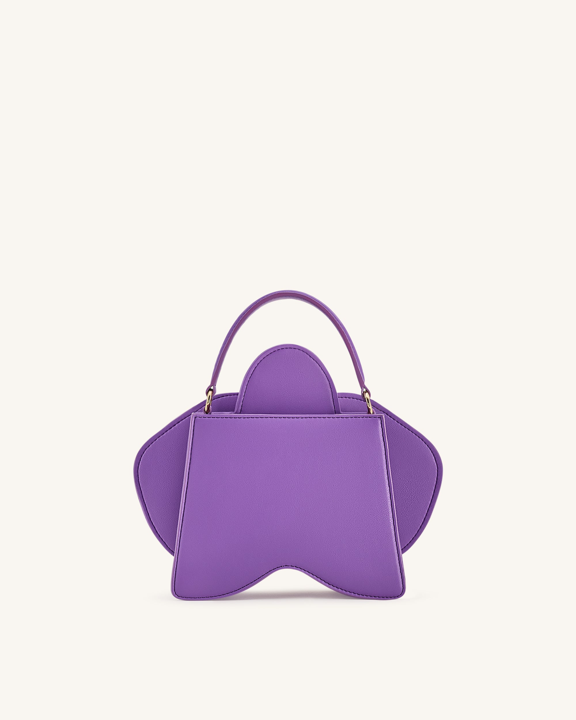 Flora Orchid Shaped Top Handle Bag - Purple - Image 3