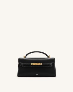 Noor Top Handle Bag - Ink Black
