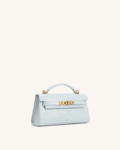Alternative view of Noor Top Handle Bag - Blue Croc