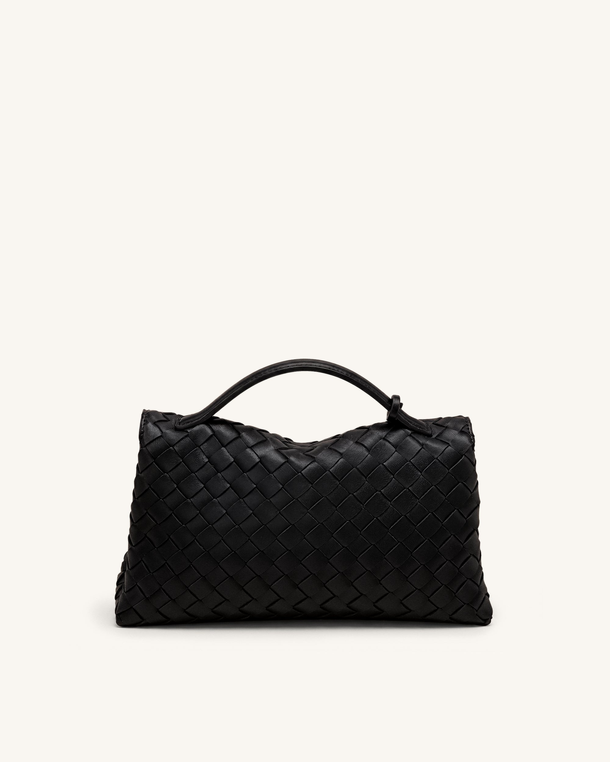 Celeste Woven Envelope Bag - Black - Image 3