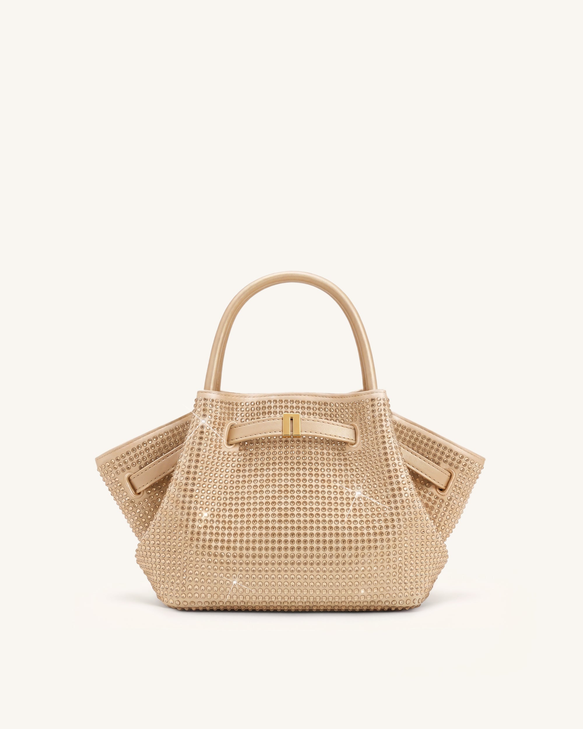 Hana Mini Artificial Crystal Tote Bag - Champagne