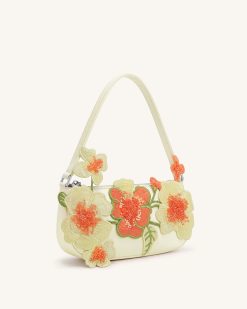 Alternative view of Leona Bead Embellished Shoulder Bag - Off White