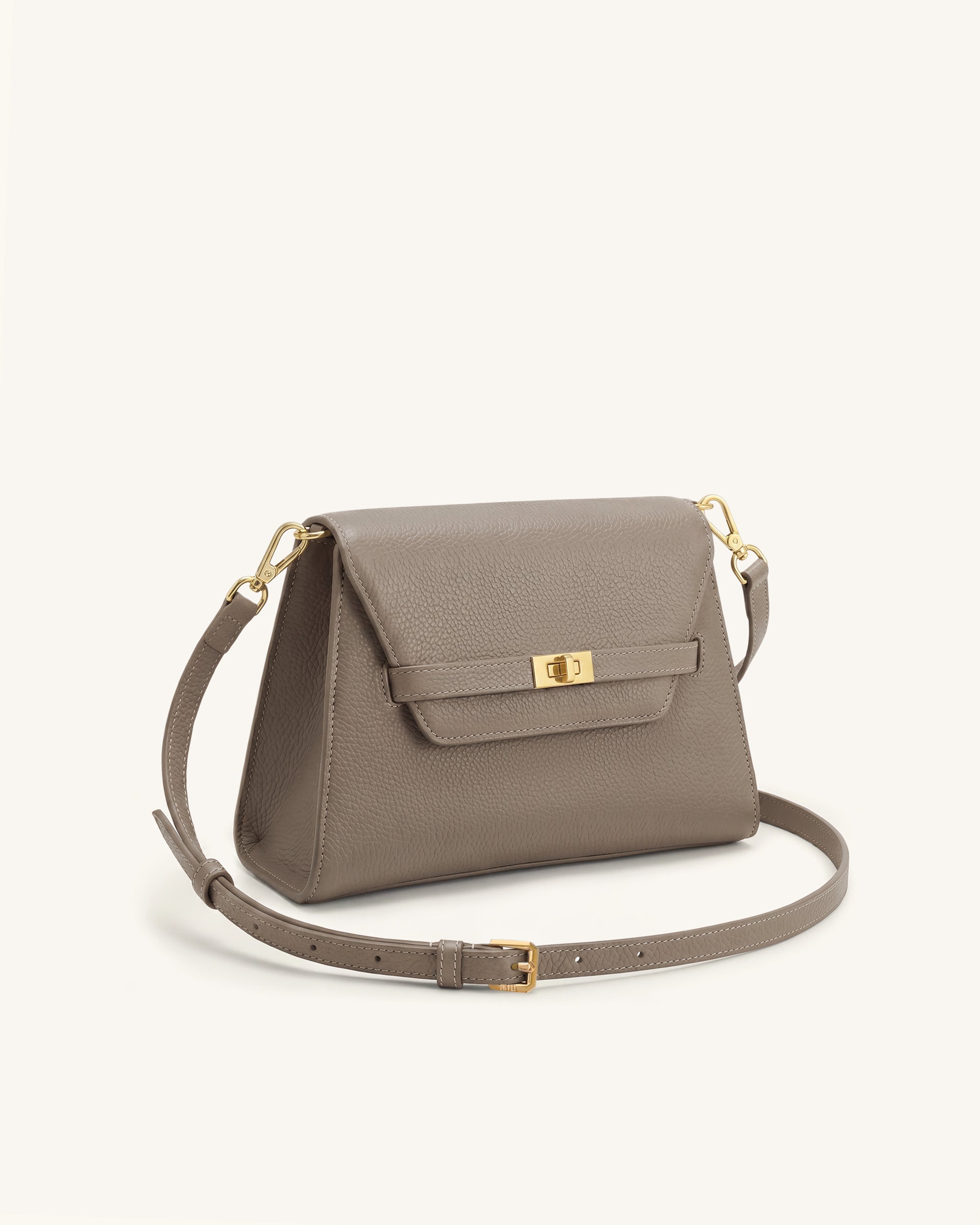 Piper Pebbled Crossbody Bag - Taupe - Image 2