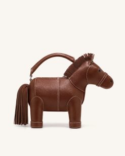 Harper Horse Top Handle Bag - Brown