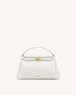 Carmen Top Handle Bag - Milky White