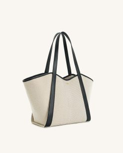 Alternative view of Kiana Large Capacity Tote Bag - Black Canvas